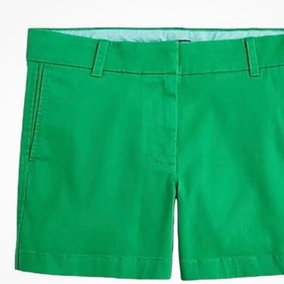 NWOT J. Crew 4” Chino Shorts. Green. Never worn. Classic. Preppy. Tennis prep - Picture 3 of 12